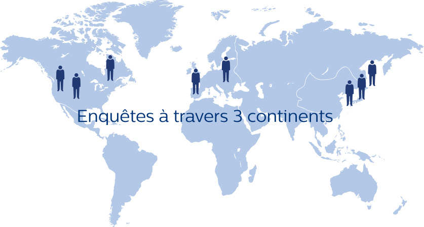 Enqu&ecirc;tes &agrave; travers 3 continents