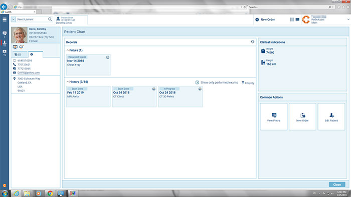 Application pour manipulateurs et radiologues