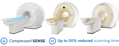 plusieurs g&eacute;n&eacute;rations de syst&egrave;mes de scanners IRM 1.5T et 3.0T Philips