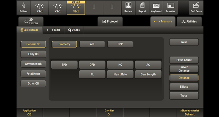 &Eacute;cran tactile Philips aBiometry Assist (Assistant de mesures de biom&eacute;trie) pour syst&egrave;me d&rsquo;&eacute;chographie EPIQ