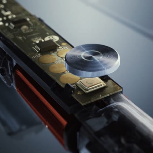 Gros plan sur le syst&egrave;me interne d&rsquo;une machine.