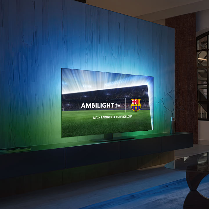 Matchs du FC&nbsp;Barcelone avec t&eacute;l&eacute;viseurs Ambilight