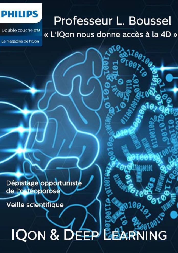 une couverture de magazine avec un cerveau bleu et une lumi&egrave;re bleue