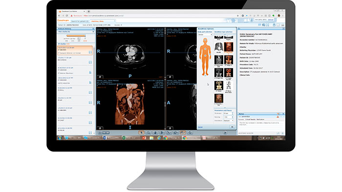 &Eacute;cran d&rsquo;interface Enterprise Viewer sur un moniteur