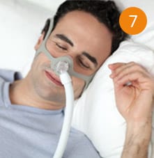 Photo du masque Wisp port&eacute; par un patient